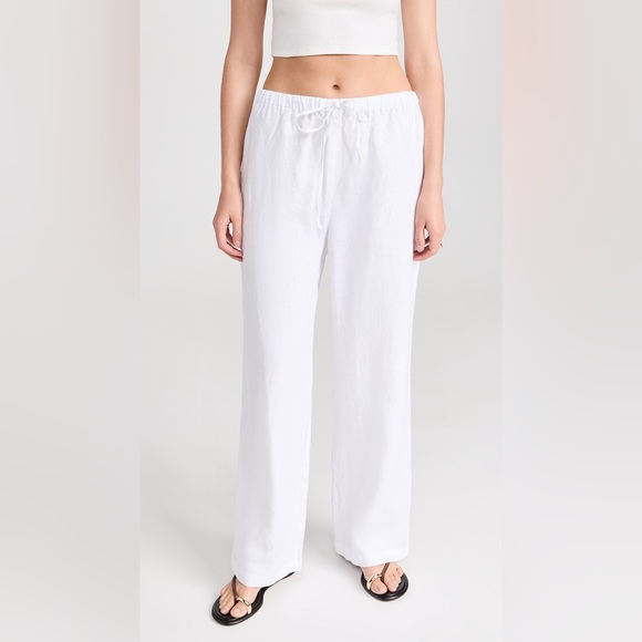 Reformation Olina Linen Pant In White, brand new, never worn, no flaws. - Picture 2 of 16